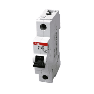 ABB MCB 0.5-63A 10 kA D Curve Single Pole S200M Series