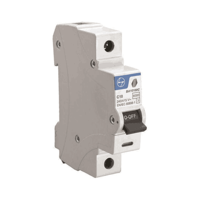 L&T MCB 0.5A-63A DC MCBs Curve Single Pole