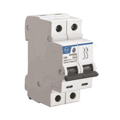 L&T MCB 0.5A-63A DC MCBs Curve Douple Pole