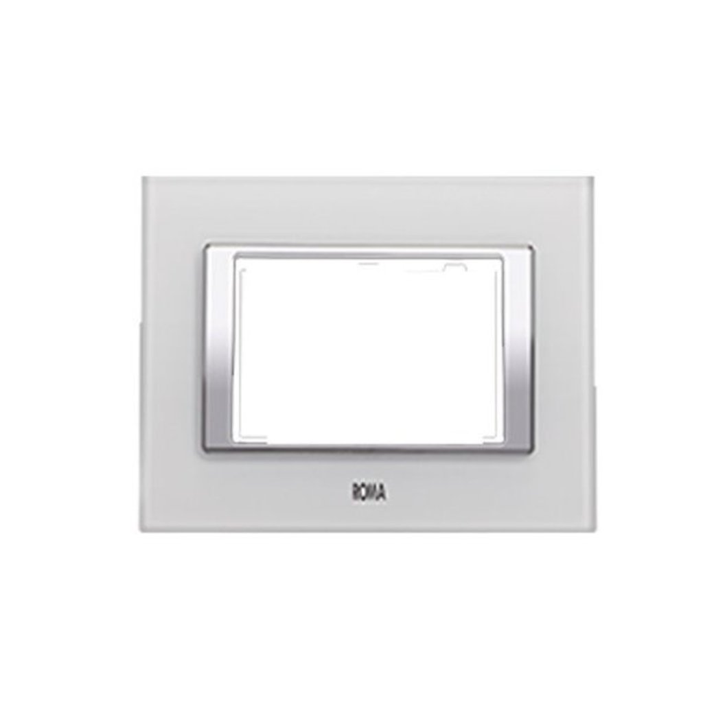 Anchor Roma Clear Glass Cover Plates Pure White  