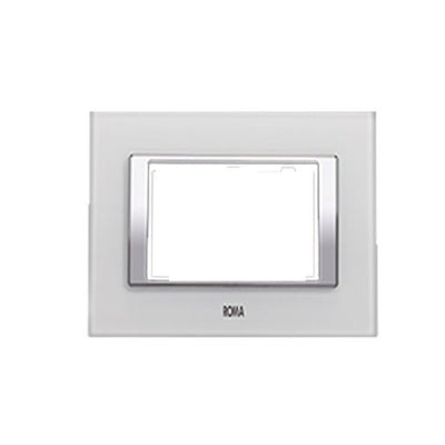 Anchor Roma Clear Glass Cover Plates Pure White  