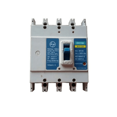L&T MCCB Four-Pole 63 A–100 A DH100 