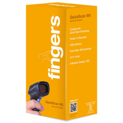 Fingers Barcode Scanner Wired W5