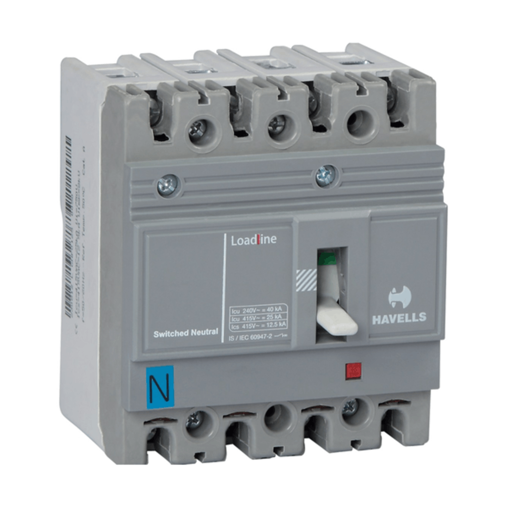 Havells Fixed Thermal and Magnetic Mccb with Four Pole GS Frame 10kA